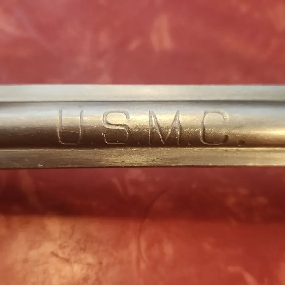 Vintage USMC Marines Large Cooking Serving Spoon